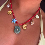 Load image into Gallery viewer, Red Ocean Necklace