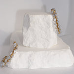 Load image into Gallery viewer, White crystal hoops - MeOcean
