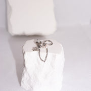 Pearl Palm One Piece Earring (Silver) - MeOcean
