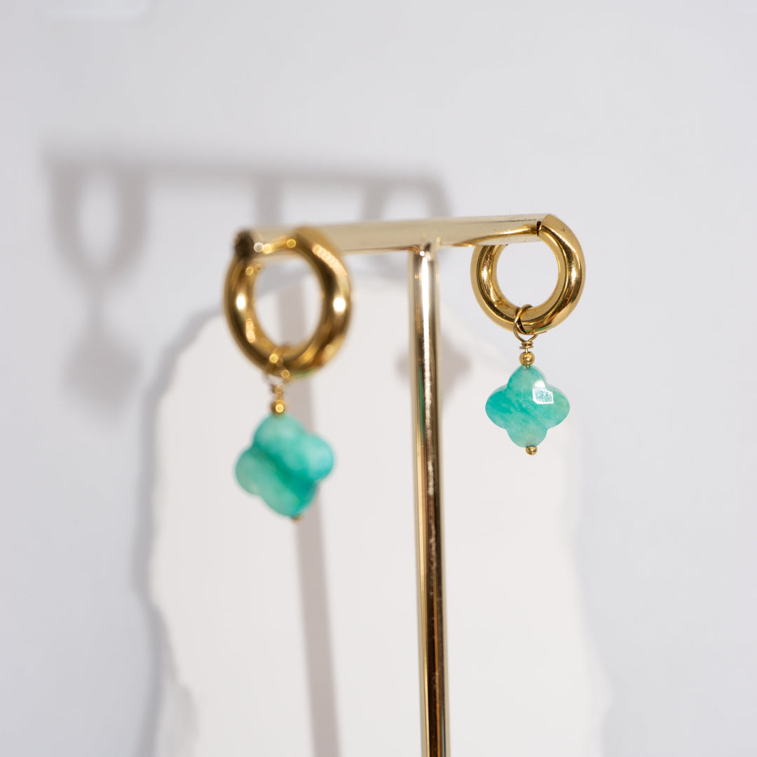 Turquoise Clover Earrings