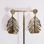 Load image into Gallery viewer, Golden Feathers Earrings
