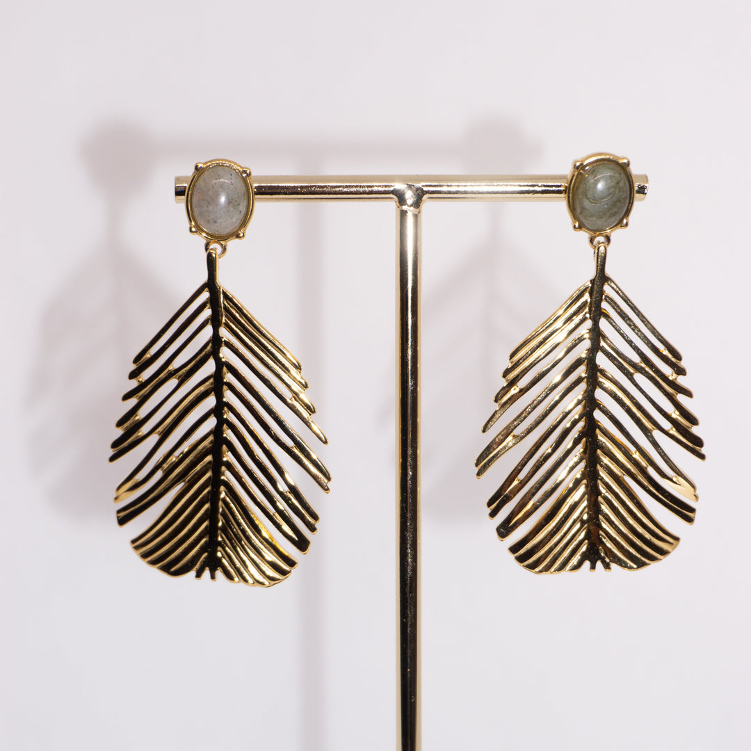 Golden Feathers Earrings