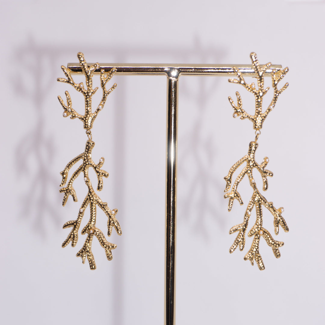 Golden Branch Earrings