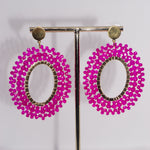 Load image into Gallery viewer, Fuchsia Hoops
