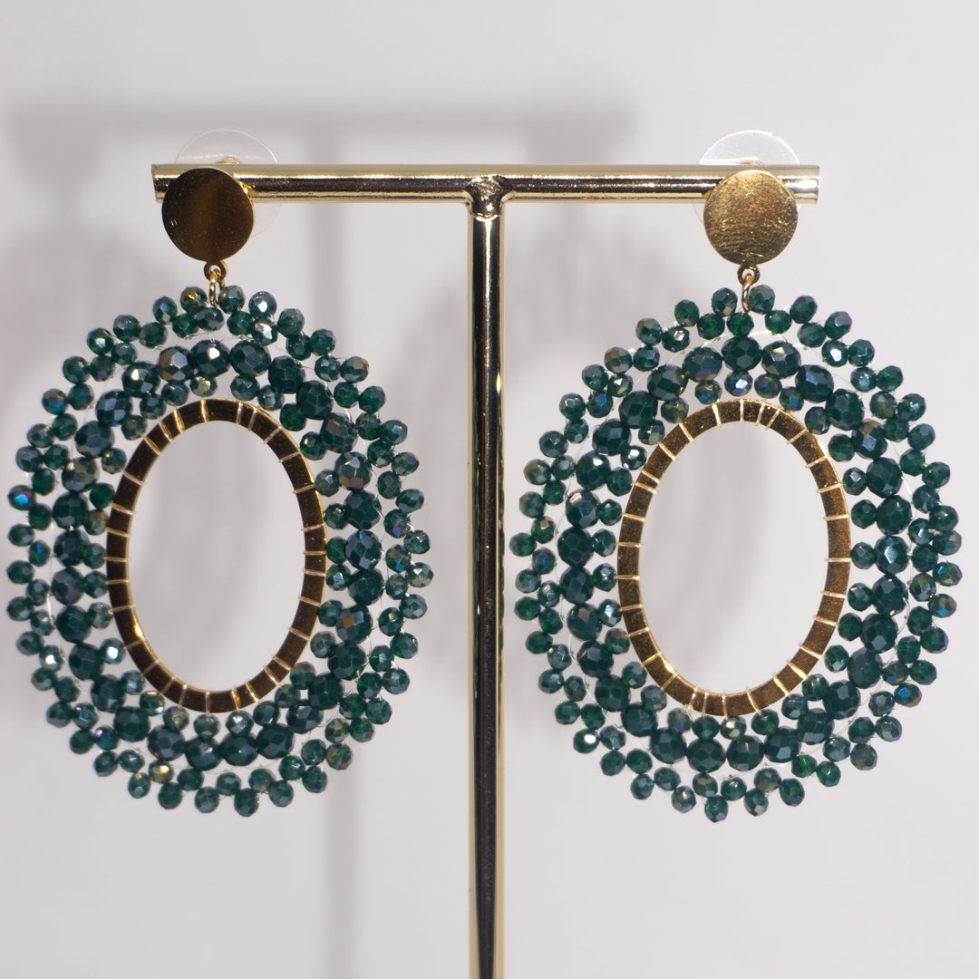 Emerald Crystal Earrings