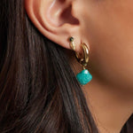 Load image into Gallery viewer, Turquoise Clover Earrings
