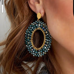 Load image into Gallery viewer, Emerald Crystal Earrings
